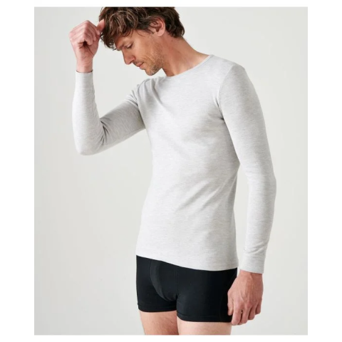 Tee-shirt DAMART Manches longues - Gris chiné - T.2XL - 12301