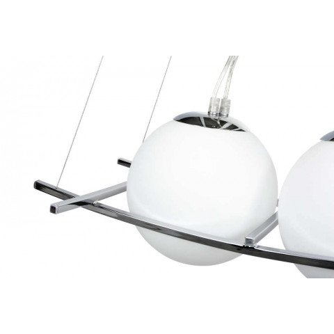 Suspension design uranus verre blanc
