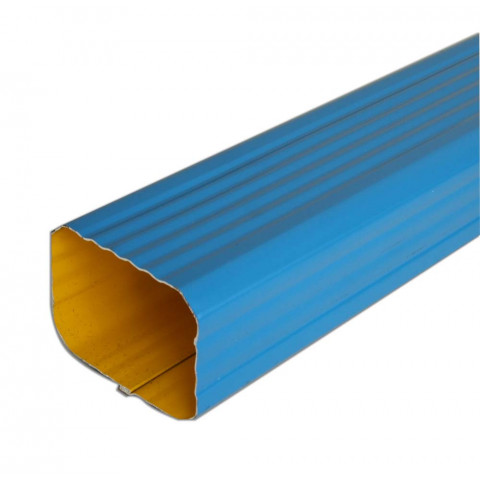 Tube de descente aluminium rectangulaire 60 x 80 mm longueur 3 mètres coloris au choix