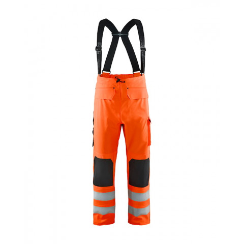 Pantalon pluie à bretelles haute-visibilité niveau 2 13022003 - Couleur et taille au choix