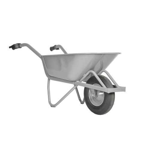 Brouette de chantier très robuste, roue pneumatique, capacité 80 litres
