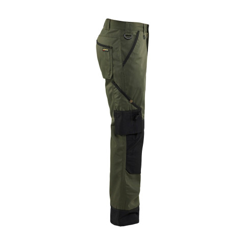 Pantalon paysagiste Vert-Armée/Noir 14541835 - Taille au choix