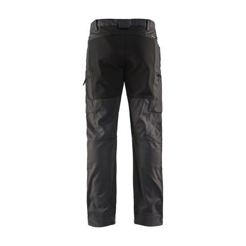 Pantalon maintenance coton stretch Gris-Foncé/Noir 14591146 - Taille au choix