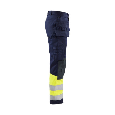 Pantalon artisan multinormes Marine/Jaune-Fluo 14791514 - Taille au choix
