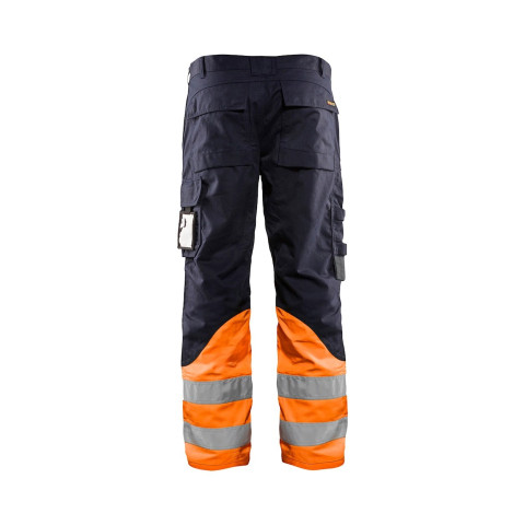 Pantalon multinormes inhérent Marine/Orange-Fluo 14881513 - Taille au choix