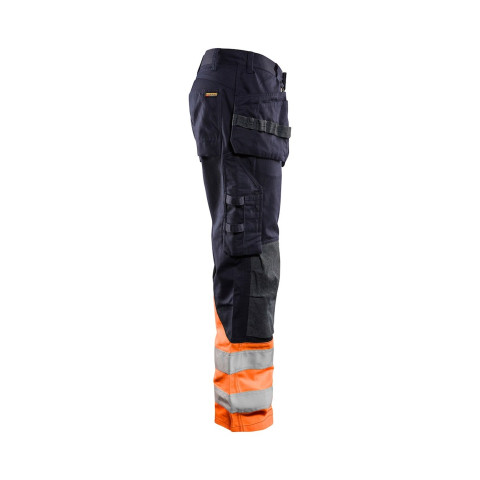 Pantalon multinormes inhérent avec poches flottantes Marine/Orange-Fluo 14891513 - Taille au choix