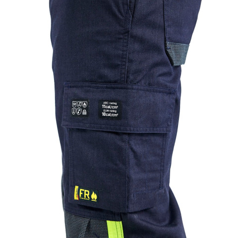 Pantalon multinormes inhérent APC 2 Marine/Jaune-Fluo 14911512 - Taille au choix