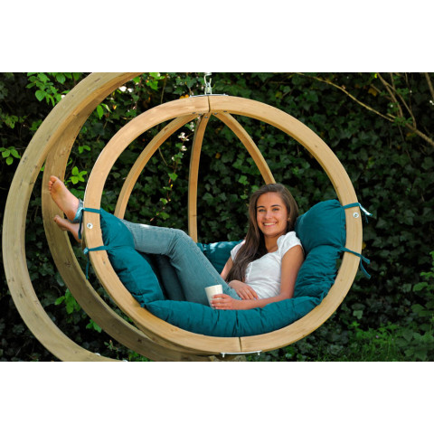 Balancelle globo chaise coussin et support - Couleur au choix