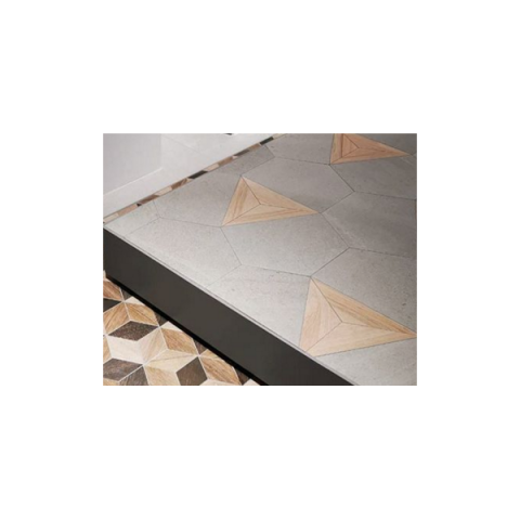 seine hexagono carrelage hexagonal grand format aspect pierre 23 x 26 6 cm couleur au choix distriartisan