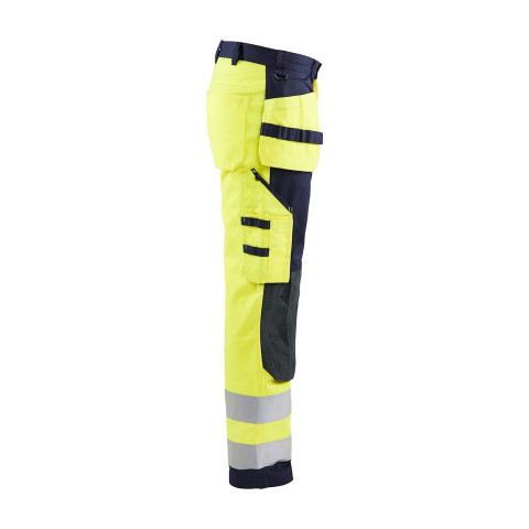 Pantalon artisan multinormes à poches flottantes Jaune-Fluo/Marine 15791514 - Taille au choix