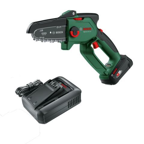 Tronçonneuse à chaîne sans fil EasyChain 18V-15-7 - BOSCH VERT - avec une batterie -06008B8900