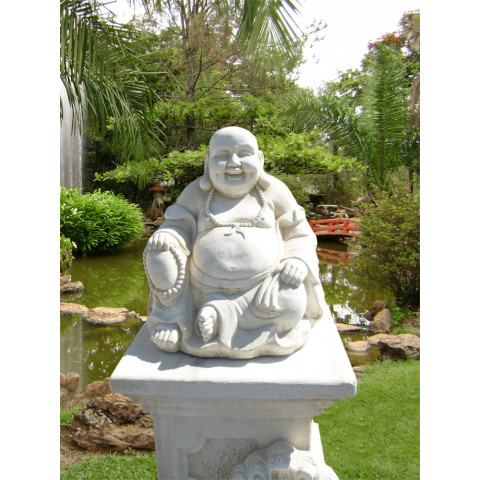 Bouddha en pierre reconstituée quietude