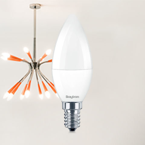 Ampoule led flamme 6.5w (eq. 45w) e14 3000k