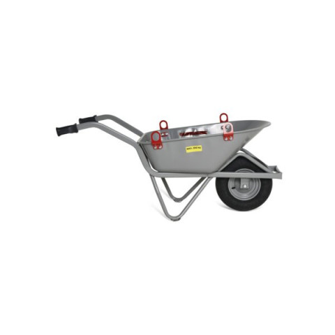 Brouette easy rider 80L,  roue pneumatique, anneau de levage