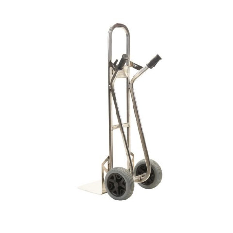 Diable aluminium a tablier sureleve, bavette 450x300mm