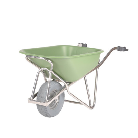 Brouette aluminium profi-Max Plus vert roue anti-crevaison