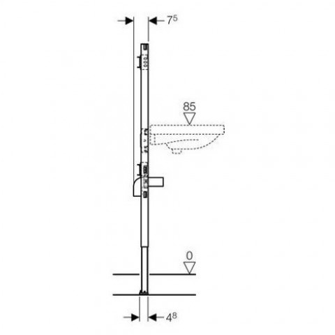 Bâti-support duofix geberit lavabo - robinetterie murale apparente