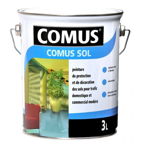 Comus sol - Peinture alkyde uréthane pour les sols soumis à un trafic domestique - Comus - Couleur et conditionnement au choix