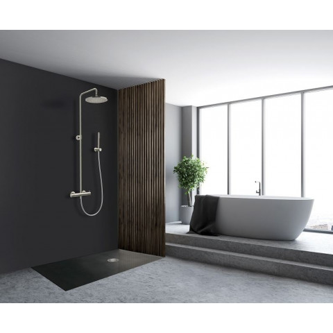 colonne de douche pvd selene 250 avec bras de 350 couleur au choix distriartisan