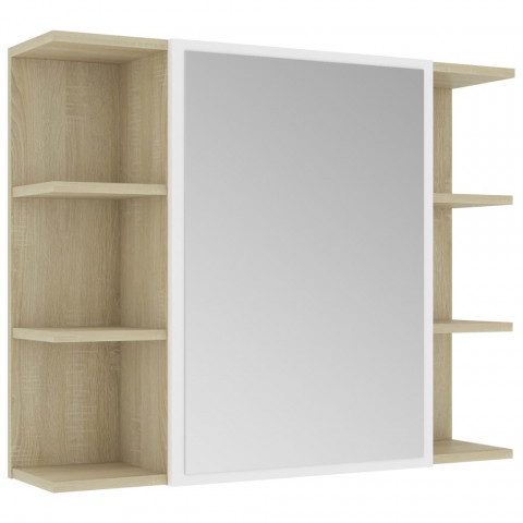 Armoire à miroir de bain 80x20,5x64 cm aggloméré - Couleur au choix