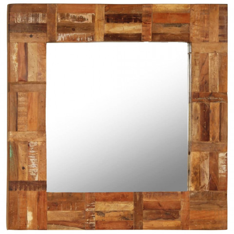 Miroir mural bois de récupération massif - Dimensions au choix