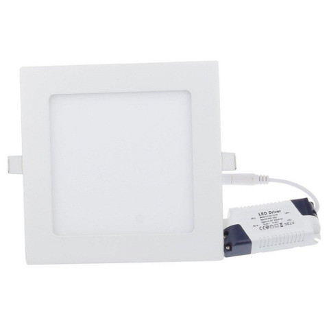Downlight dalle led extra plate carré blanc 24w - couleur eclairage au choix
