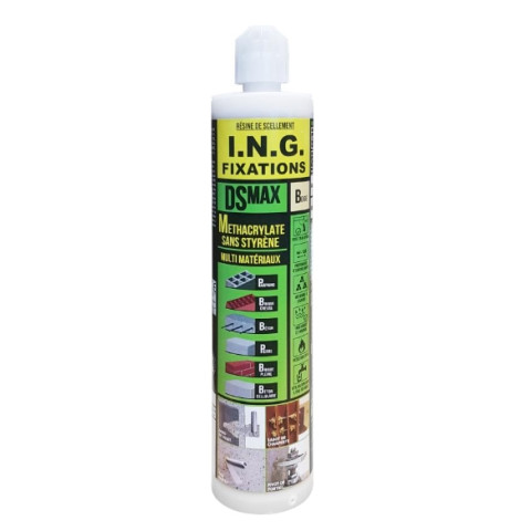 KIT DS MAX beige 300ML + tiges filetées D 10 X 160 - ING FIXATIONS - A860035