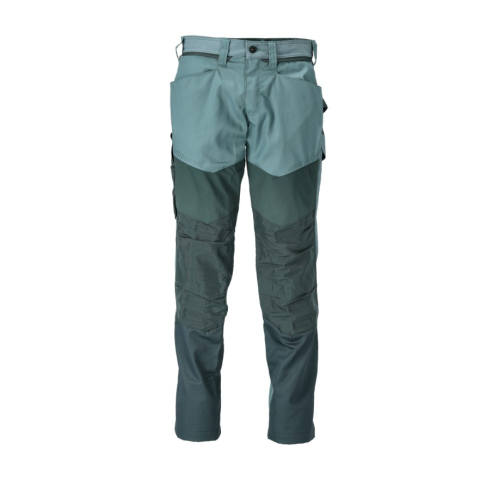 Pantalon de travail avec poches genouillères MASCOT Customized - 22479-230-41-82-Vert menthe
