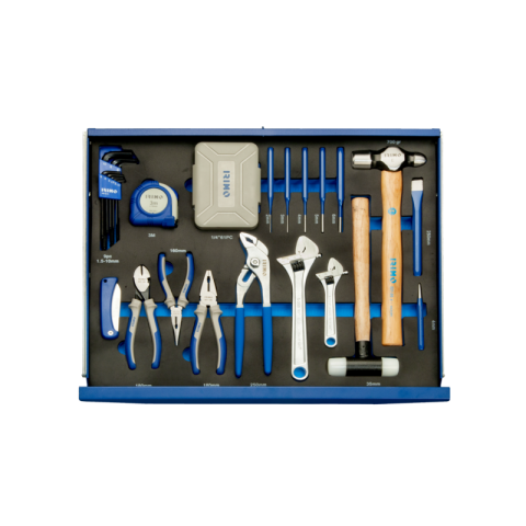 Servante d'atelier 6 tiroirs avec 177 outils, 823 x 501 x 678 mm 9066k6ff101 irimo