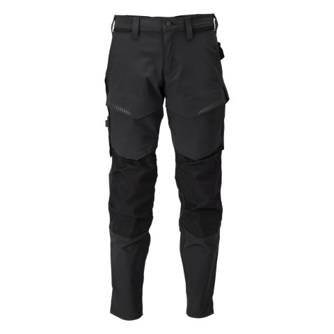 Pantalon de travail avec poches genouillères MASCOT Customized - 22379-311-Noir-48-90