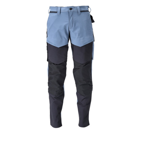 Pantalon de travail avec poches genouillères MASCOT Customized - 22379-311/2-Bleu gris/marine-48-90