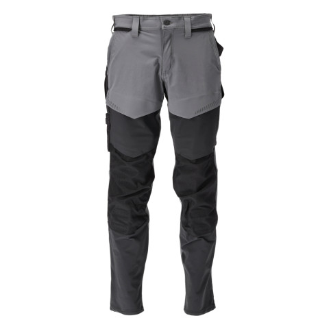 Pantalon de travail avec poches genouillères MASCOT Customized - 22379-311-GRIS ANTHRACITE/NOIR-54-90