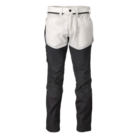 Pantalon de travail avec poches genouillères MASCOT Customized - 22479-230-Blanc gris-76-42