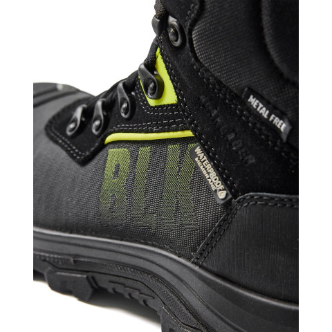 Chaussures de sécurité mi-hautes STORM S7S imperméables Noir/Jaune fluo 24790000 - Pointure au choix