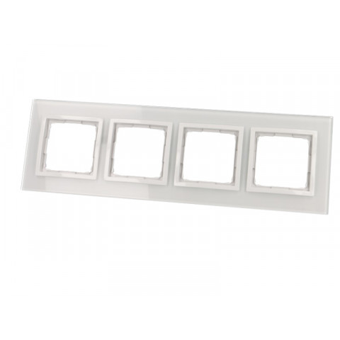Plaque blanche quadruple