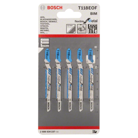 Lame pour scie sauteuse bosch t118 eof bim - 83 mm - 2608634237