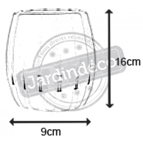 Bougeoir photophore de jardin 11cm - Coloris au choix