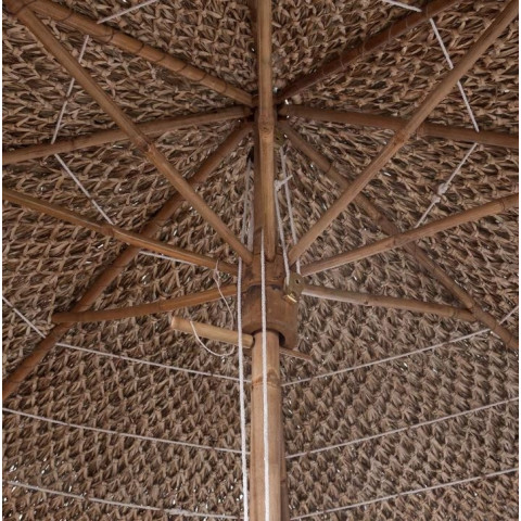 Parasol en bambou avec toit feuilles de bananier 270 cm