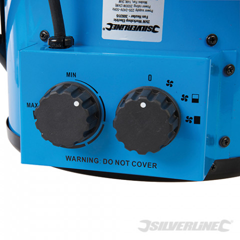 Chauffage électrique soufflant d’atelier 2 kW SILVERLINE 300316