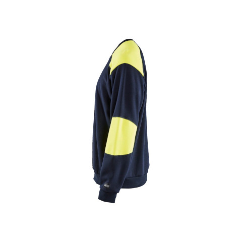 Sweat retardant flamme Marine/Jaune-Fluo 34581762 - Taille au choix