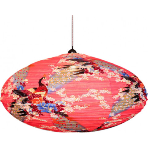 Suspension ovale 80cm bird red