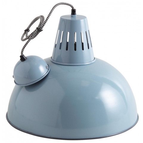Lampe suspension vintage en métal laqué - Coloris au choix