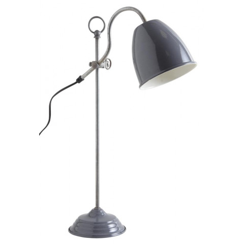Lampe de bureau en métal laqué ivoire - Coloris au choix