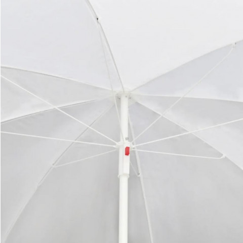 Lit de jardin avec parasol Marron Résine tressée