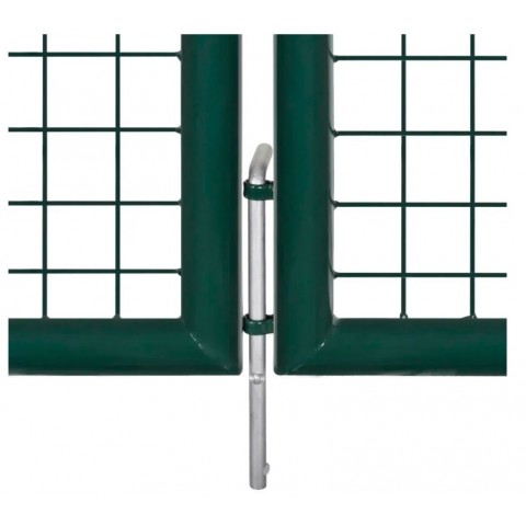 Portail de clôture de jardin 289x125 cm / 306x175 cm acier vert