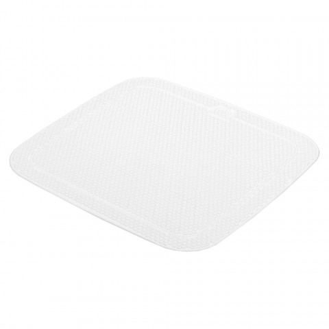 Tapis de bain antidérapant samoa 55x55 cm blanc