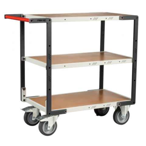 Servante à plateaux bois FLAT-PACK™ 400 kg - Nombre de plateaux et dimensions au choix