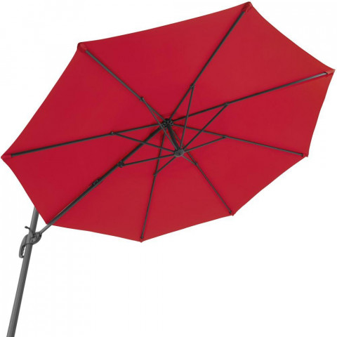 Parasol 300 cm rouge meuble jardin bordeaux 