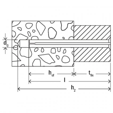 Ensemble de manchons de clous fnh 6 x 60 mm 100 pcs