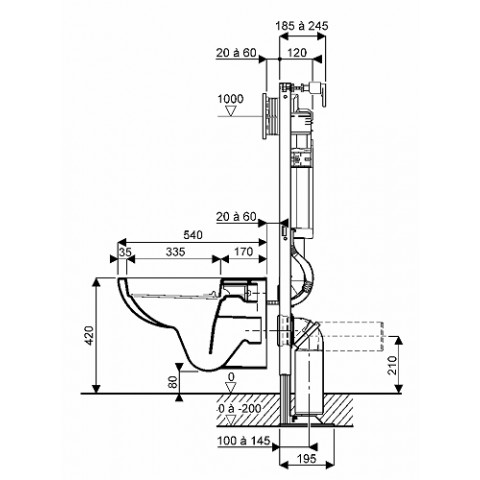 Pack bâti-support complet geberit sigma prima